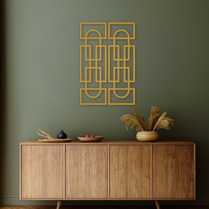 Wallity Echo Forms Juego de 2 Accesorios de Pared de Metal - Dorado Wallity Echo Forms Juego de 2 Accesorios de Pared de Metal - Dorado